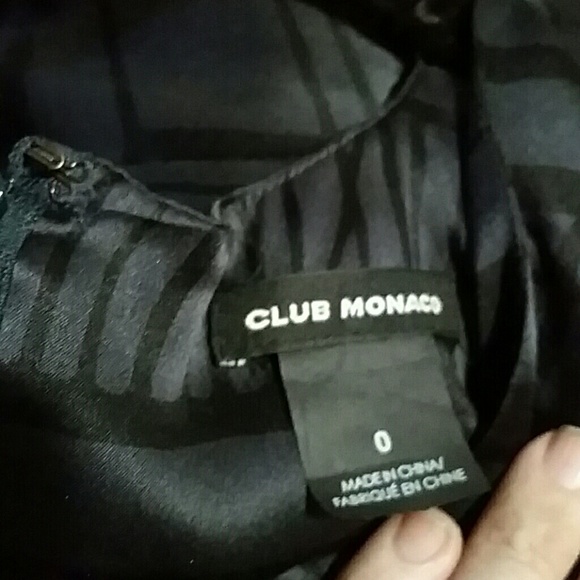 Club Monaco Gray/Black Silk Romper (pockets!) - Picture 3 of 6